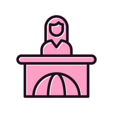 Toplantı. Web simgesi basit bir illüstrasyon. Haberler 