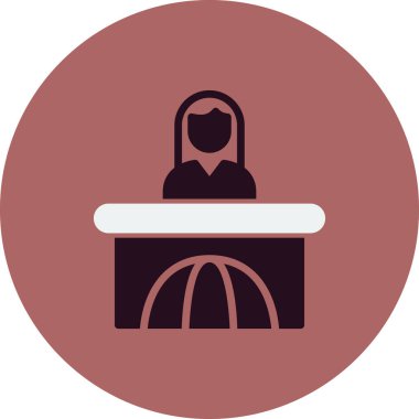 Toplantı. Web simgesi basit bir illüstrasyon. Haberler 