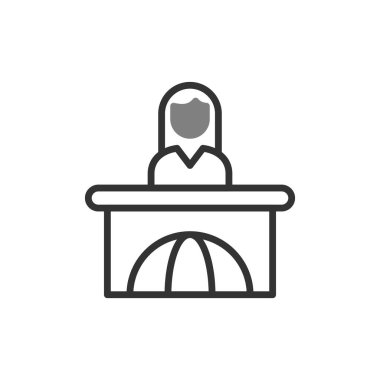 Toplantı. Web simgesi basit bir illüstrasyon. Haberler 