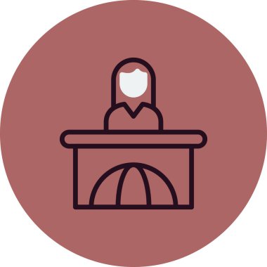 Toplantı. Web simgesi basit bir illüstrasyon. Haberler 