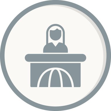 Toplantı. Web simgesi basit bir illüstrasyon. Haberler 