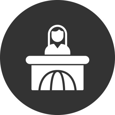 Toplantı. Web simgesi basit bir illüstrasyon. Haberler 