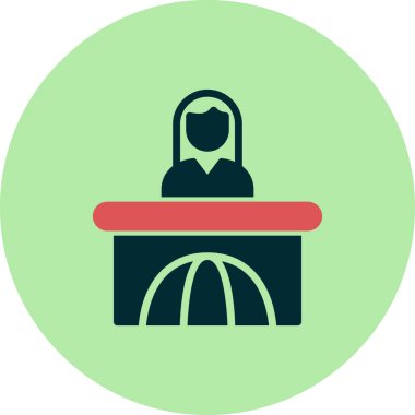 Toplantı. Web simgesi basit bir illüstrasyon. Haberler 