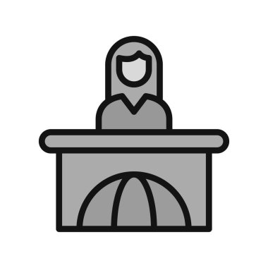 Toplantı. Web simgesi basit bir illüstrasyon. Haberler 