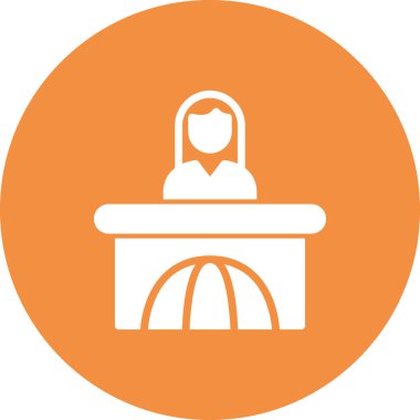 Toplantı. Web simgesi basit bir illüstrasyon. Haberler 