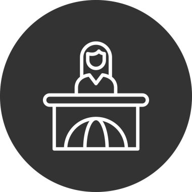 Toplantı. Web simgesi basit bir illüstrasyon. Haberler 