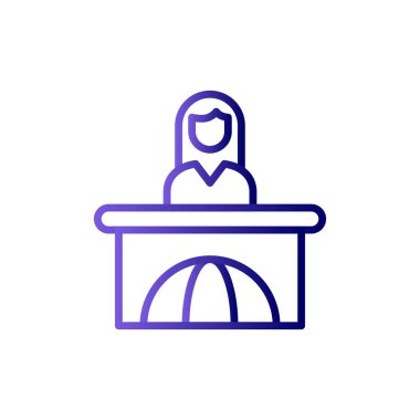 Toplantı. Web simgesi basit bir illüstrasyon. Haberler 