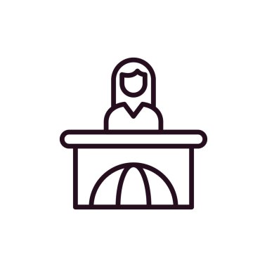 Toplantı. Web simgesi basit bir illüstrasyon. Haberler 