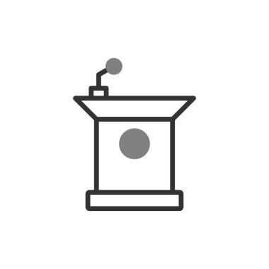 Podyum düz simgesi, vektör illüstrasyonu