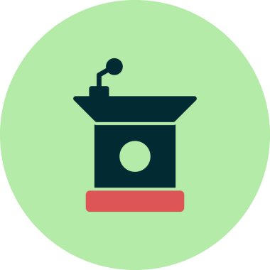 Podyum düz simgesi, vektör illüstrasyonu