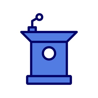 Podyum düz simgesi, vektör illüstrasyonu