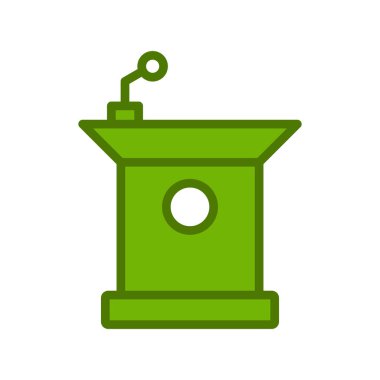 Podyum düz simgesi, vektör illüstrasyonu