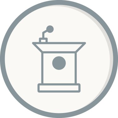 Podyum düz simgesi, vektör illüstrasyonu