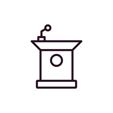 Podyum düz simgesi, vektör illüstrasyonu