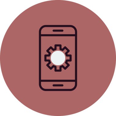 Akıllı telefon simgesi, vektör illüstrasyon tasarımı