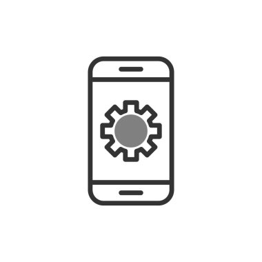 Akıllı telefon simgesi, vektör illüstrasyon tasarımı