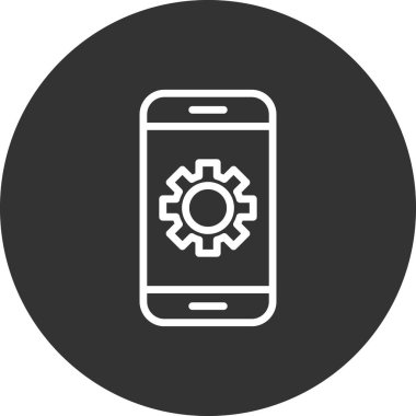 Akıllı telefon simgesi, vektör illüstrasyon tasarımı