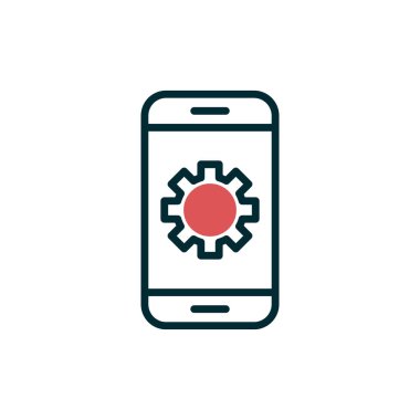 Akıllı telefon simgesi, vektör illüstrasyon tasarımı