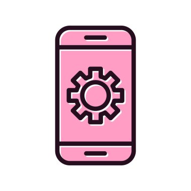 Akıllı telefon simgesi, vektör illüstrasyon tasarımı