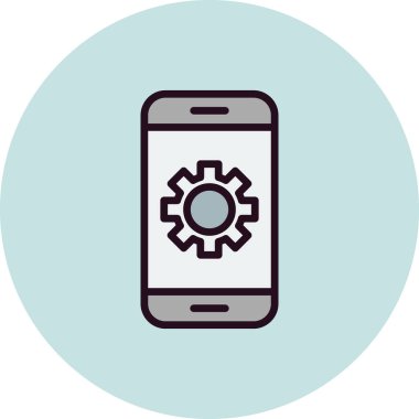 Akıllı telefon simgesi, vektör illüstrasyon tasarımı