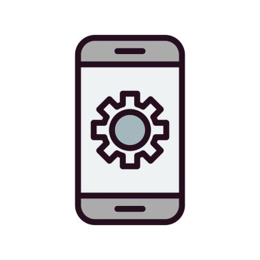 Akıllı telefon simgesi, vektör illüstrasyon tasarımı