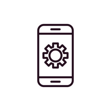 Akıllı telefon simgesi, vektör illüstrasyon tasarımı