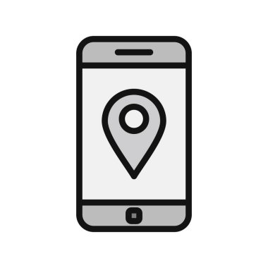 Akıllı telefon simgesi, vektör illüstrasyon tasarımı