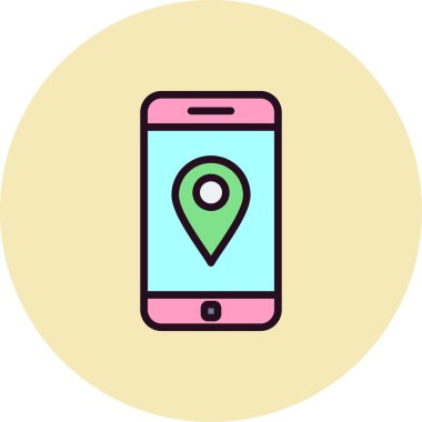 Akıllı telefon simgesi, vektör illüstrasyon tasarımı