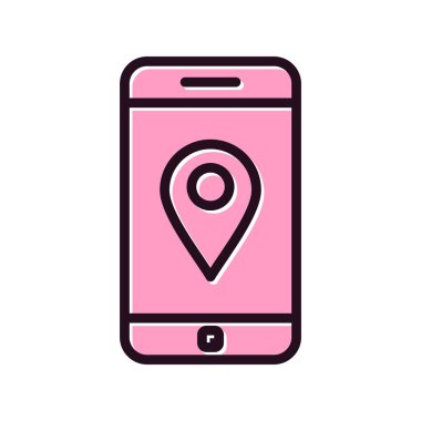 Akıllı telefon simgesi, vektör illüstrasyon tasarımı