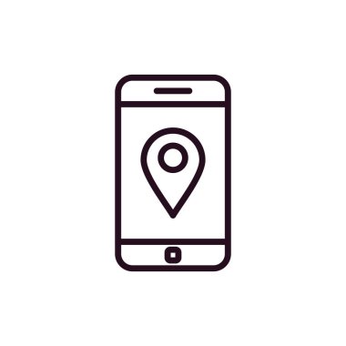 Akıllı telefon simgesi, vektör illüstrasyon tasarımı