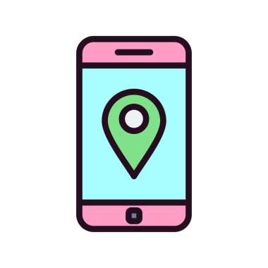 Akıllı telefon simgesi, vektör illüstrasyon tasarımı