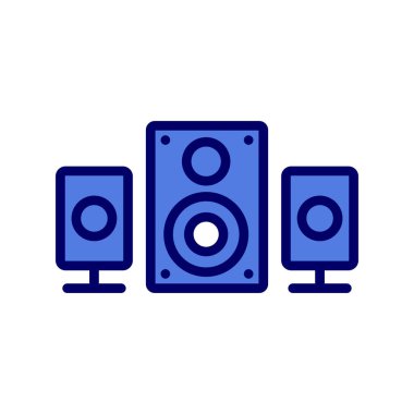 Müzik. Basit web simgesi tasarımı. Konuşmacı