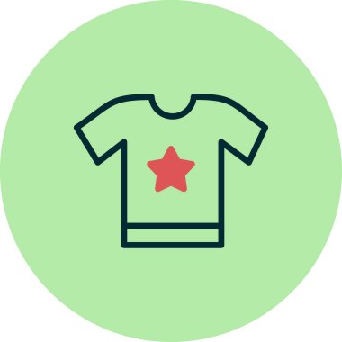 t-shirt simgesi vektör illüstrasyonu 