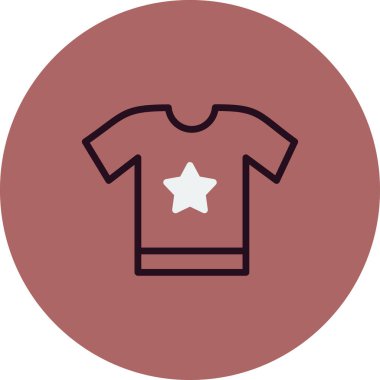 t-shirt simgesi vektör illüstrasyonu 