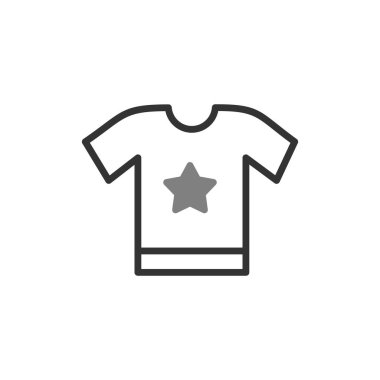 t-shirt simgesi vektör illüstrasyonu 