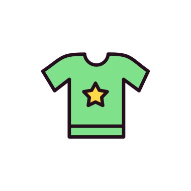t-shirt simgesi vektör illüstrasyonu 