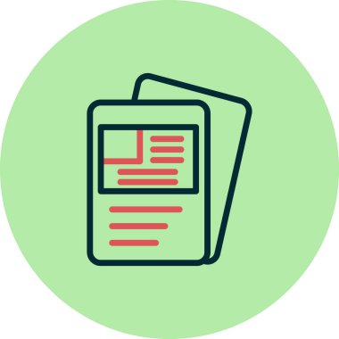 Visa belge ikonu vektör illüstrasyonu