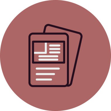 Visa belge ikonu vektör illüstrasyonu