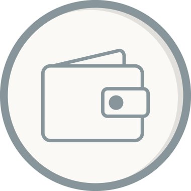 Cüzdan. Web simgesi basit tasarım 