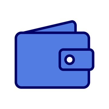 Cüzdan. Web simgesi basit tasarım 