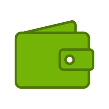 Cüzdan. Web simgesi basit tasarım 