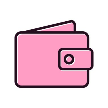 Cüzdan. Web simgesi basit tasarım 