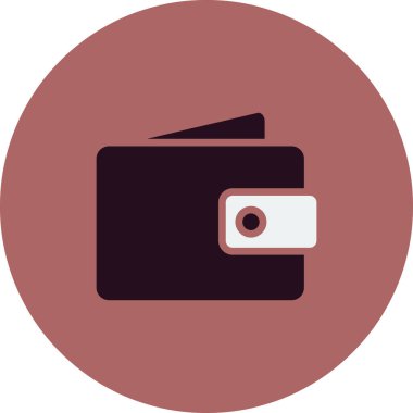 Cüzdan. Web simgesi basit tasarım 