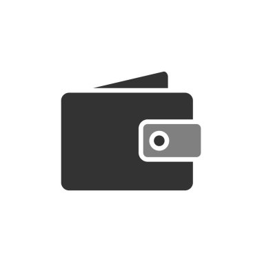 Cüzdan. Web simgesi basit tasarım 