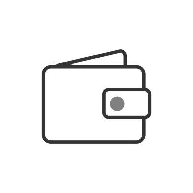 Cüzdan. Web simgesi basit tasarım 