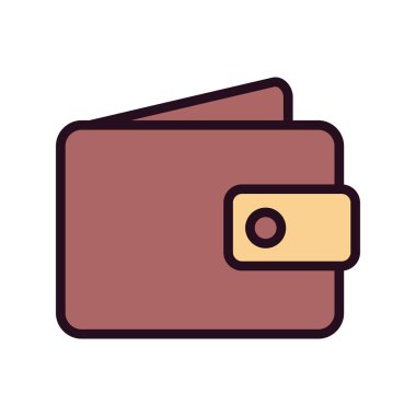 Cüzdan. Web simgesi basit tasarım 