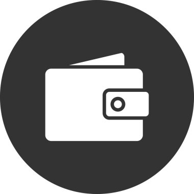 Cüzdan. Web simgesi basit tasarım 