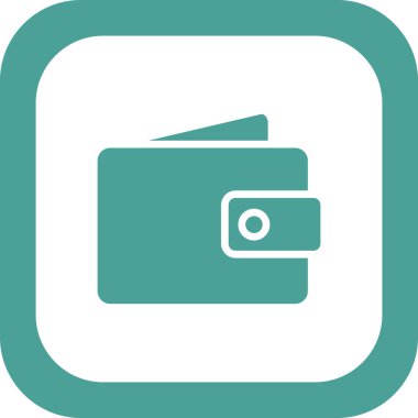 Cüzdan. Web simgesi basit tasarım 