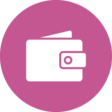 Cüzdan. Web simgesi basit tasarım 