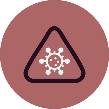 Virüs ikonu vektör illüstrasyonu. Uyarı 